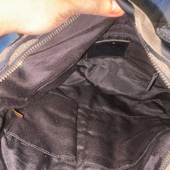 Coach Black and Cream Signature Tote Bag - Picture 4 of 5